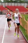 Chloe Price ((East Durham College) wins from Chloe Loredo (Stockton Sixth Form College) during the 1S00 metres, British College Championships, Gateshead International Stadium.